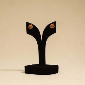 Quirklets handpainted clay stud earrings 44 - handcrafted