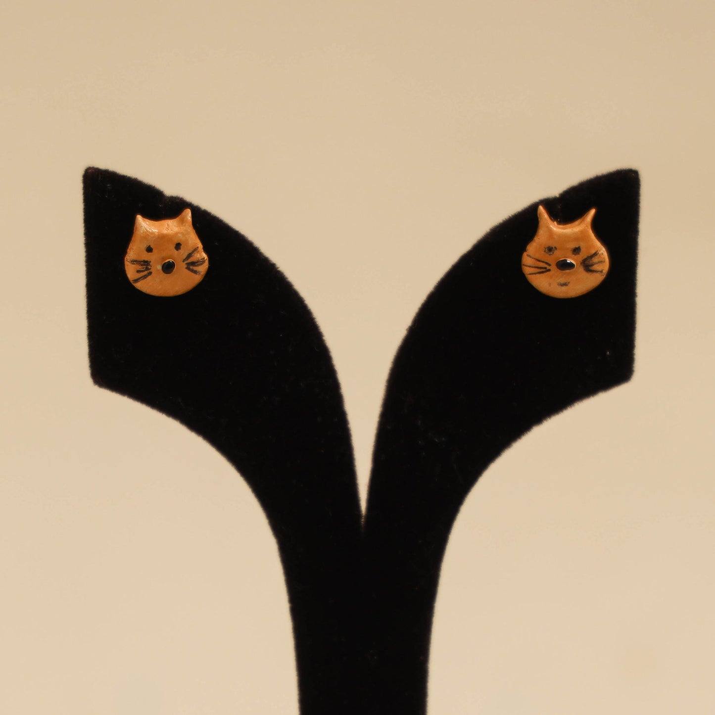 Quirklets handpainted clay stud earrings 44 - handcrafted