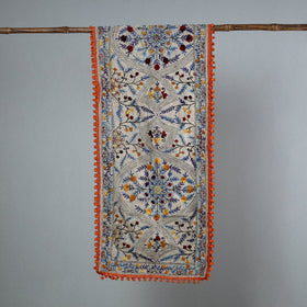 Orange Ranihati Chanderi Silk Embroidered Stole