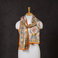 Orange Ranihati Chanderi Silk Hand Embroidered Stole