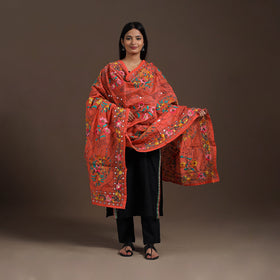  Ranihati Chanderi Silk Hand Embroidery Dupatta