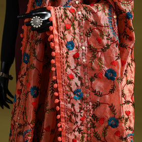 Ranihati chapa work chanderi silk hand embroidery dupatta