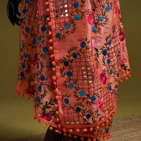 Ranihati chapa work chanderi silk hand embroidery dupatta