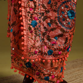 Ranihati chapa work chanderi silk hand embroidery dupatta