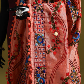 Ranihati chapa work chanderi silk hand embroidery dupatta