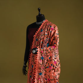 Ranihati chapa work chanderi silk hand embroidery dupatta