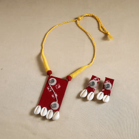 Buy Handmade Shell Work Fabart Necklace Set