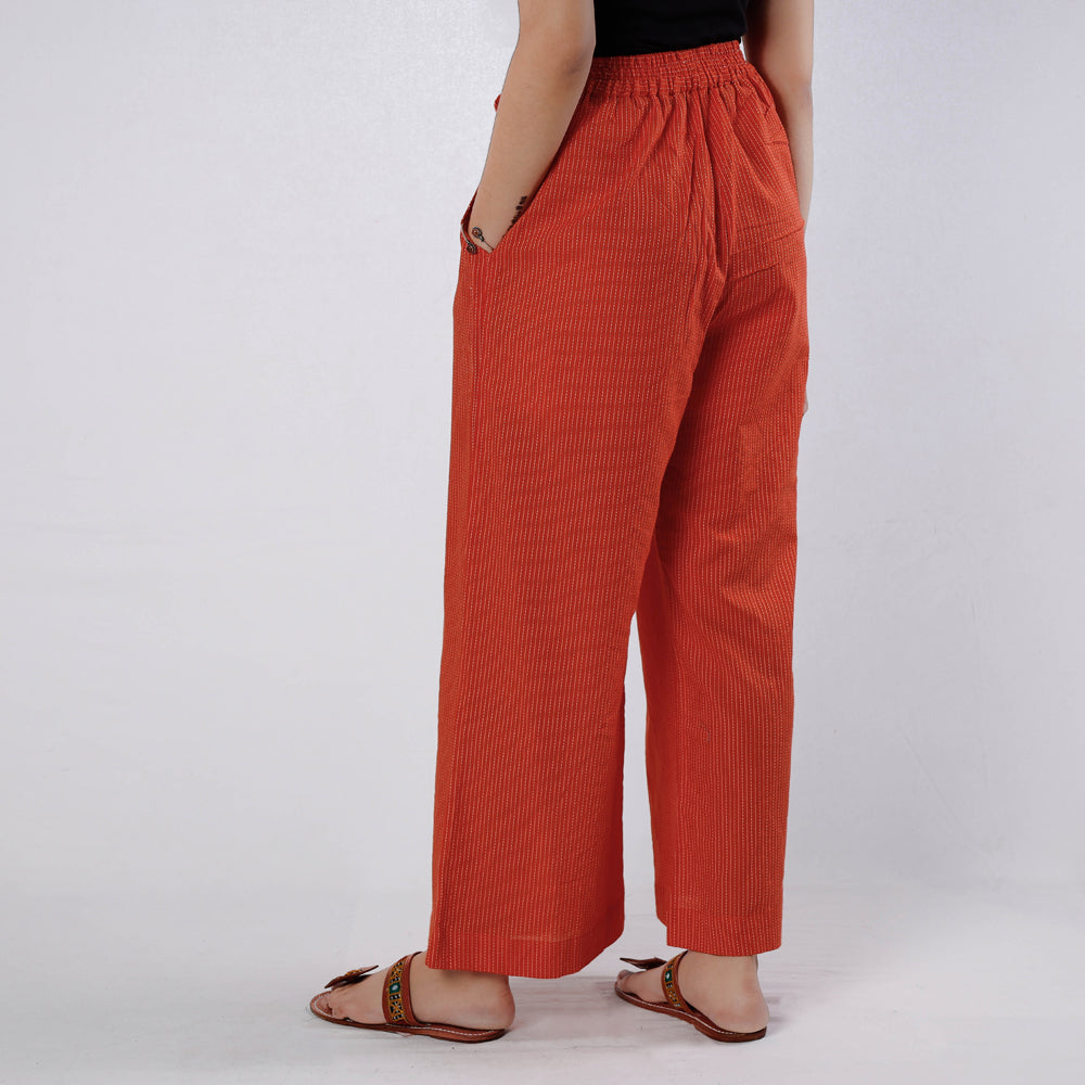 Buy Running Stitch Cotton Palazzo by iTokri Casuals Online at iTokri.com