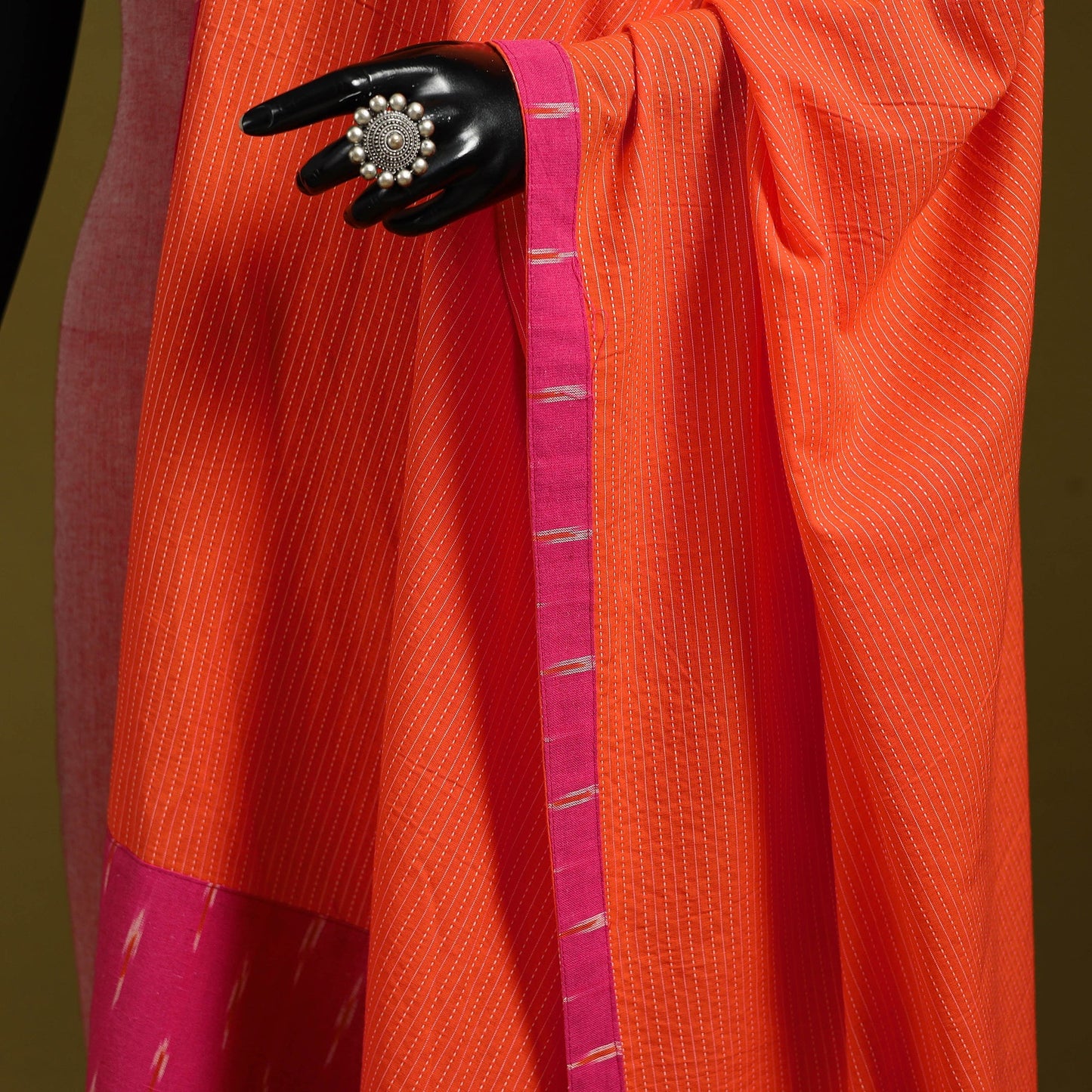 Running stitch with patchwork cotton dupatta 05