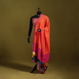 Running stitch with patchwork cotton dupatta 05