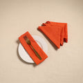 Running stitch table napkin (set of 4) 03 - handcrafted