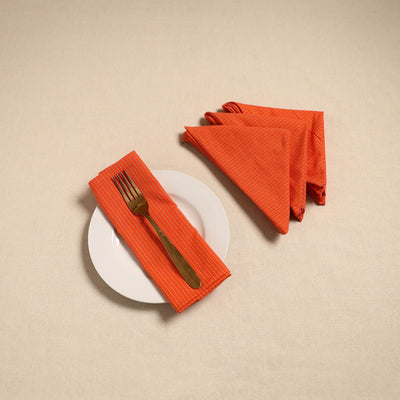 Running stitch table napkin (set of 4) 03 - handcrafted