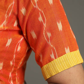 Orange - Sambalpuri Cotton Stitched Ikat Blouse 05