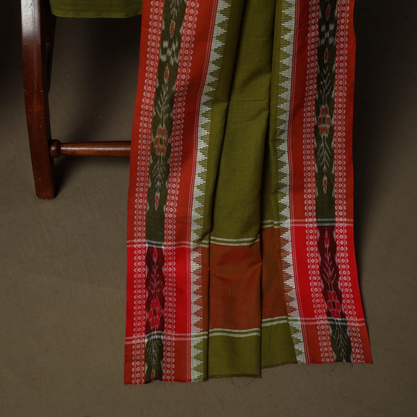 Sambalpuri ikat cotton 3pc unstitched dress material suit
