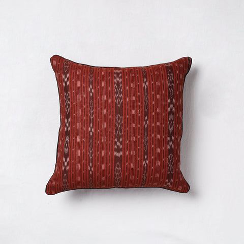 Buy Orange Sambalpuri Ikat Cotton Cushion Cover