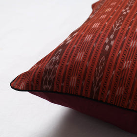 Buy Orange Sambalpuri Ikat Cotton Cushion Cover