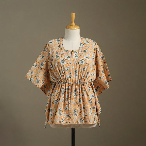 Sanganeri Block Print Cotton Kaftan (Short) 