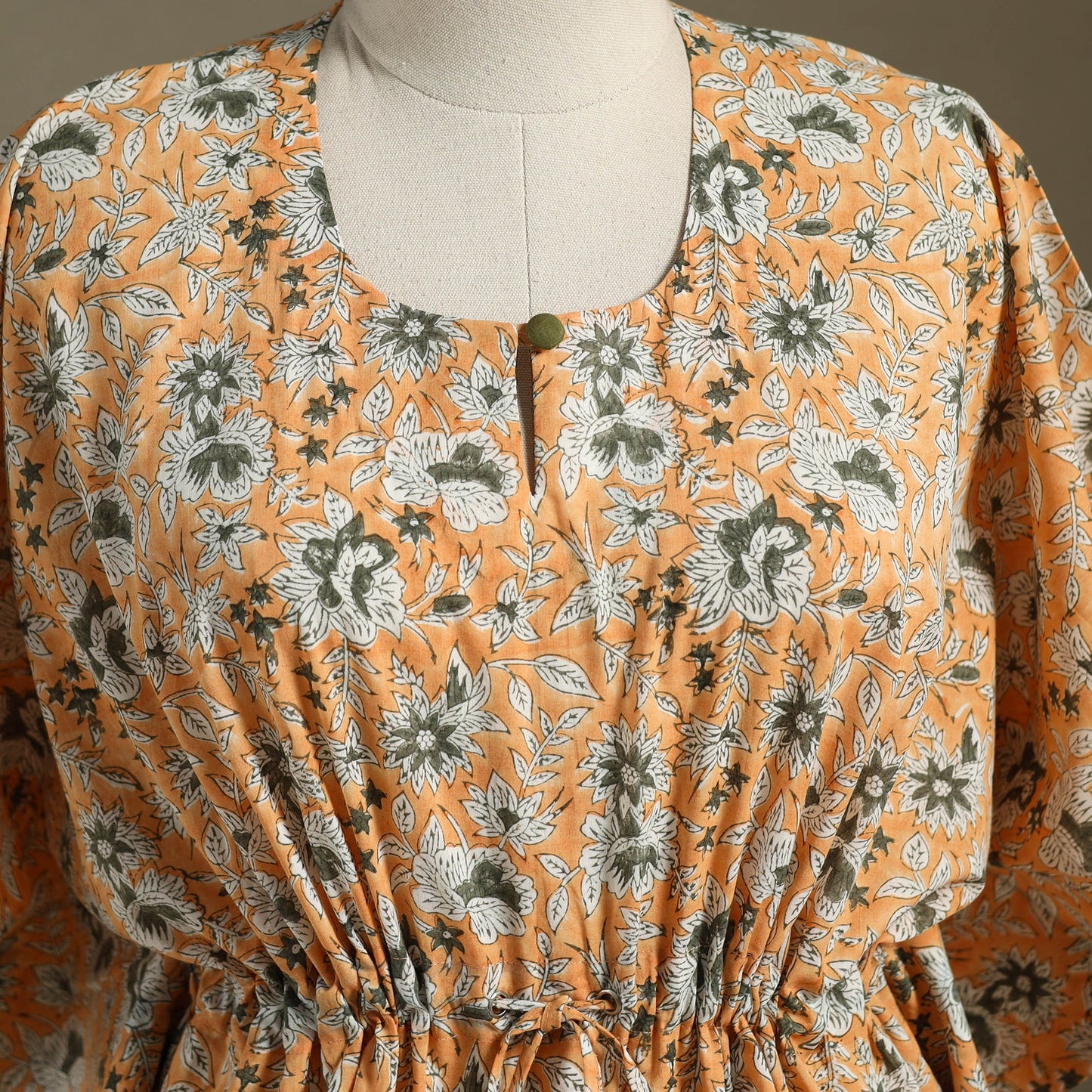 Sanganeri Block Print Cotton Kaftan (Short) 