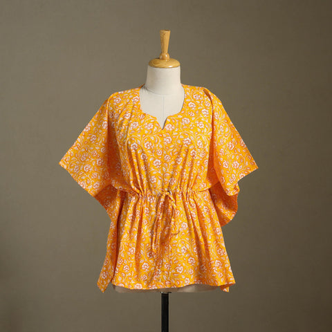 Sanganeri Block Print Cotton Kaftan (Short)