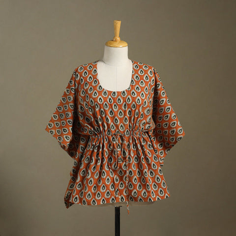 Sanganeri Block Print Cotton Kaftan (Short)