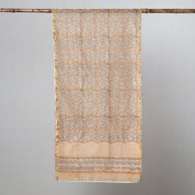  Sanganeri Block Printed Chanderi Silk Handloom Stole 