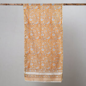  Sanganeri Block Printed Chanderi Silk Handloom Stole 