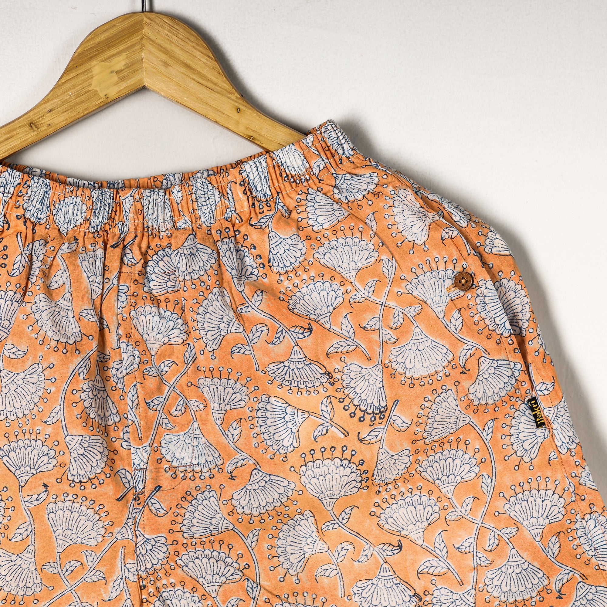  Sanganeri Block Printed Cotton Unisex Boxer/Shorts 