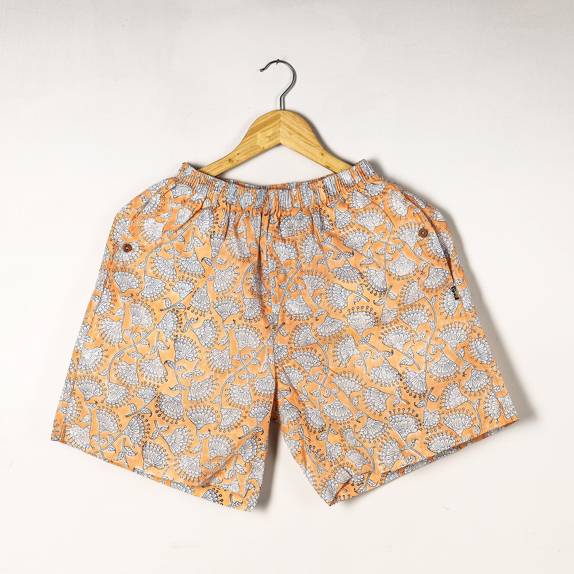  Sanganeri Block Printed Cotton Unisex Boxer/Shorts 