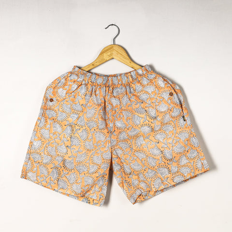  Sanganeri Block Printed Cotton Unisex Boxer/Shorts 
