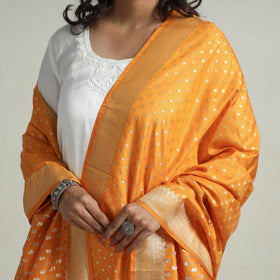  Semi Silk Zari Jaal Banarasi Dupatta 