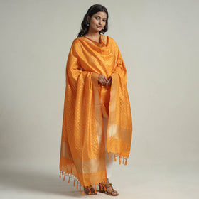  Semi Silk Zari Jaal Banarasi Dupatta 