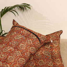 Orange - set of 2 kalamkari hand pillow covers 49