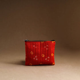 Orange - set of 3 - handmade cotton utility pouches 08