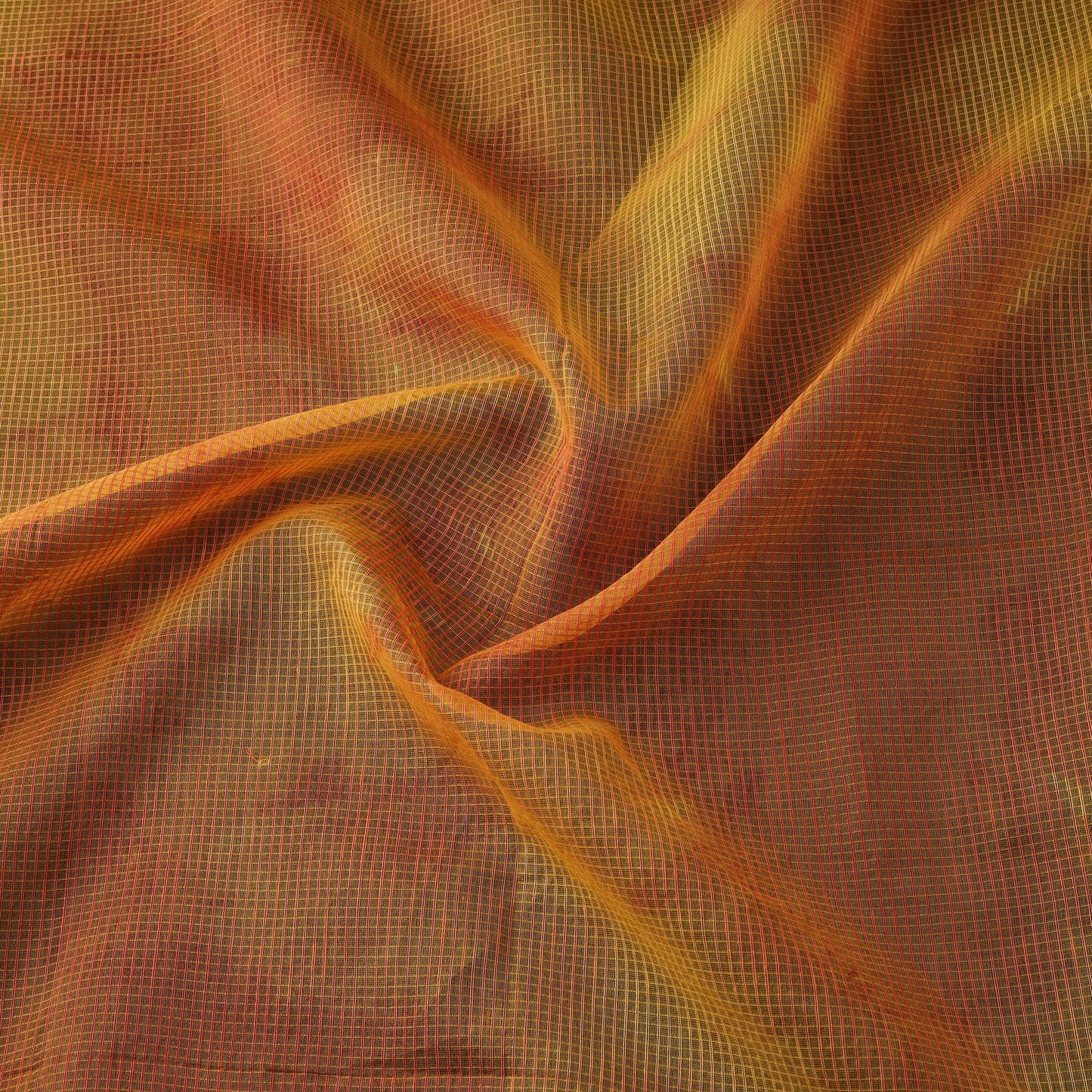 Shibori tie-dye kota doria cotton fabric 04 - handcrafted