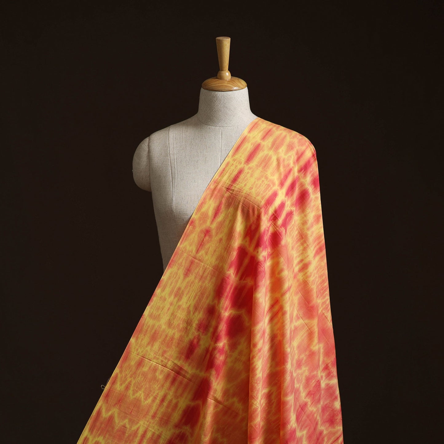 Shibori tie-dye pure mul cotton fabric 32 - handcrafted