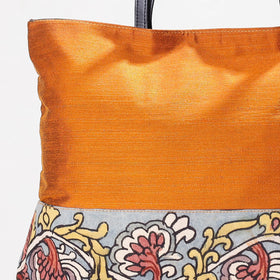  Shoulder Bag - Handpainted Kalamkari Natural Dyed Ghicha Silk 