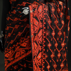 Silk cotton dhakai jamdani saree 01 - handcrafted