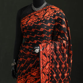 Silk cotton dhakai jamdani saree 01 - handcrafted