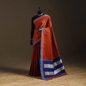 Silk cotton khun saree with ilkal pallu chikki paras border