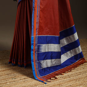 Silk cotton khun saree with ilkal pallu chikki paras border