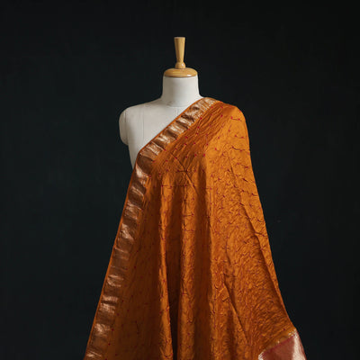 Silk tie-dye bandhani fabric with zari border 20