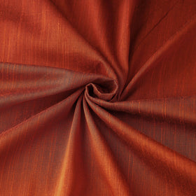 Orange Slub Silk Plain Fabric 