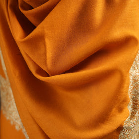 Orange - sozni hand embroidery merino wool handwoven