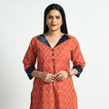 Buy Pochampally Ikat Weave Patchwork Cotton Kurta Online at iTokri.com