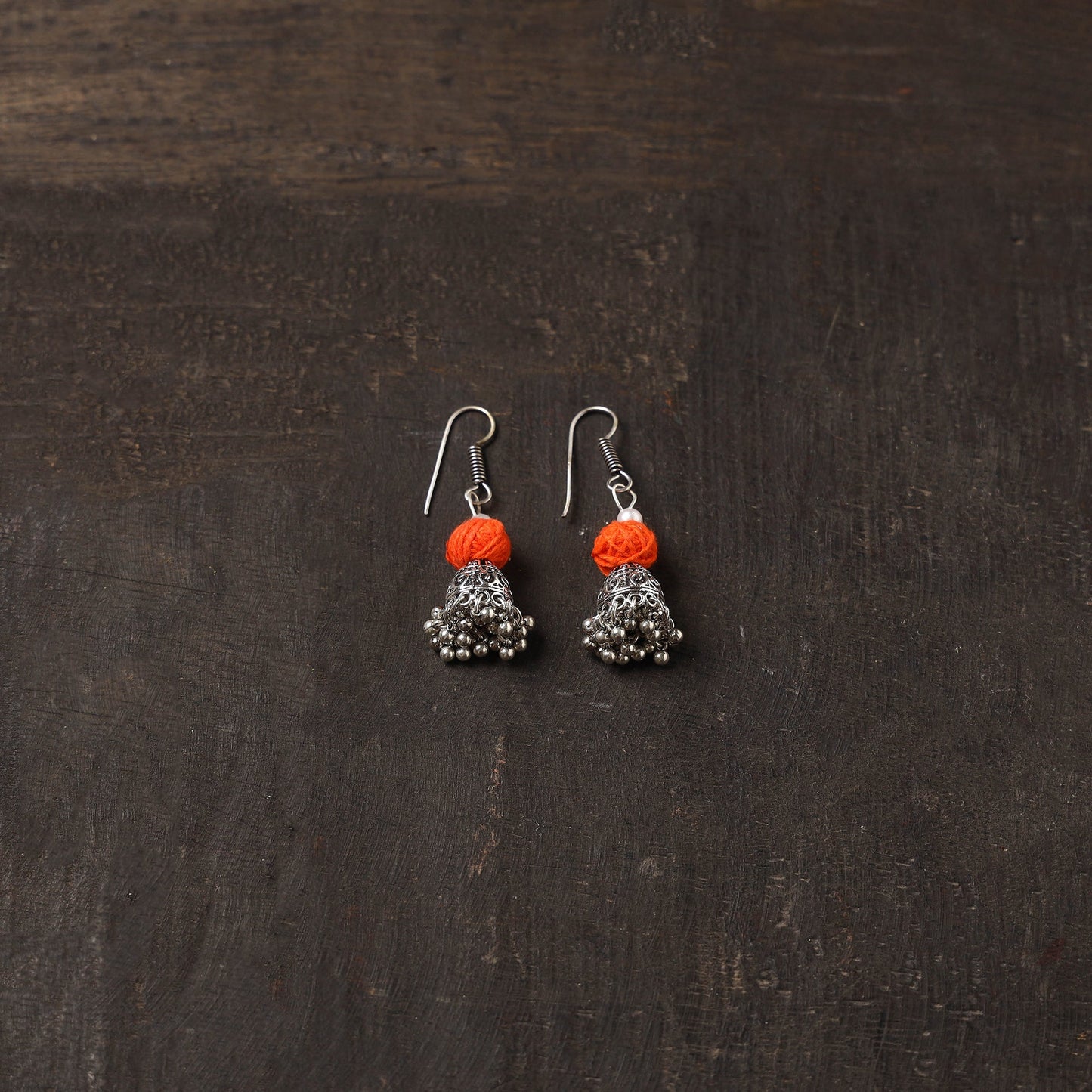 Taniya german silver jhumki earrings - handcrafted