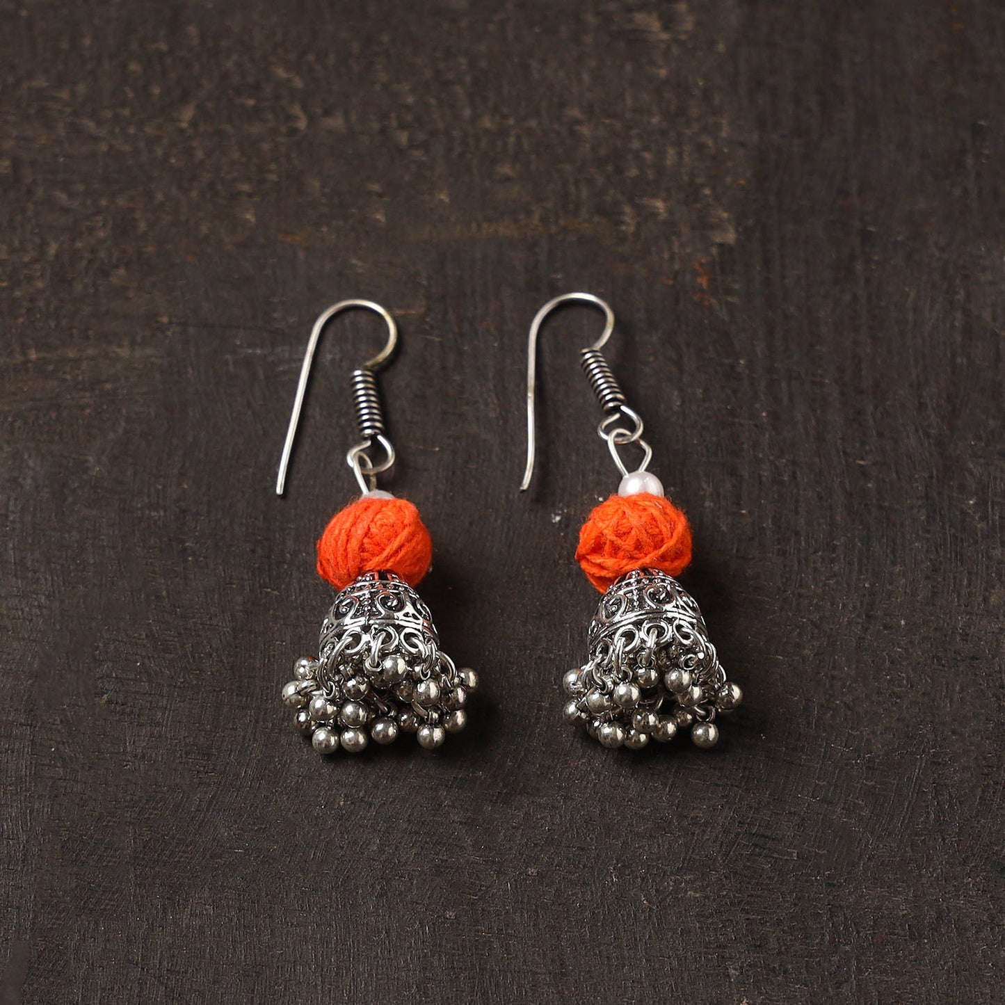 Taniya german silver jhumki earrings - handcrafted