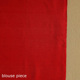 Orange - Telia Rumal Handloom Cotton Pochampally Double Ikat Saree 09