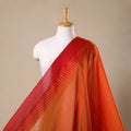 Orange - thread border dharwad cotton fabric 02