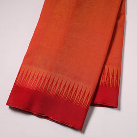 Orange - thread border dharwad cotton fabric 02
