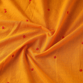 Orange Thread Buti Cotton Plain Fabric